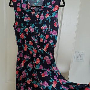 Last Chance! Collar Button Down Floral Dress Sz M